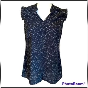 Starry Astral Sleeveless Button down Tunic/Blouse. Size S